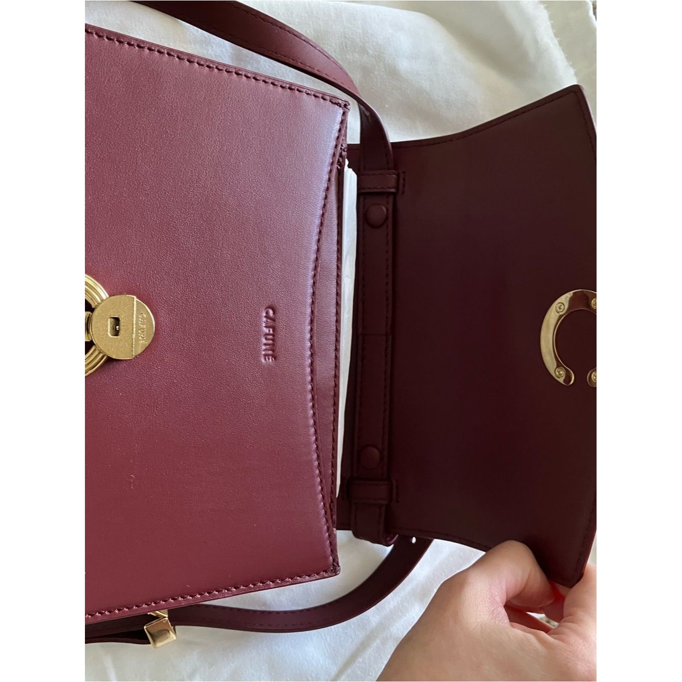 Nwot Cafune Small Pendulum Bag In Wine/Burgundy — image 7 of 8